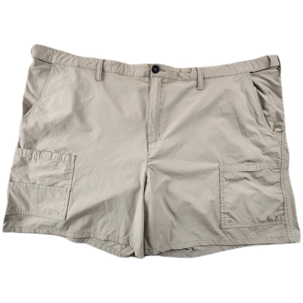 Magellan Mens 3XL Tan Fishing Shorts Utility Ripstop Big Tall Water Repellent